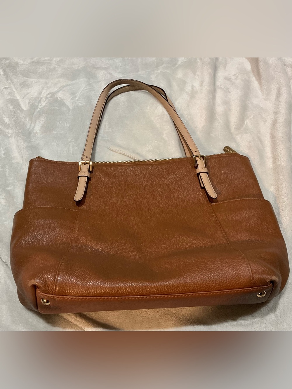 Michael Kors Tan Leather Tote Bag